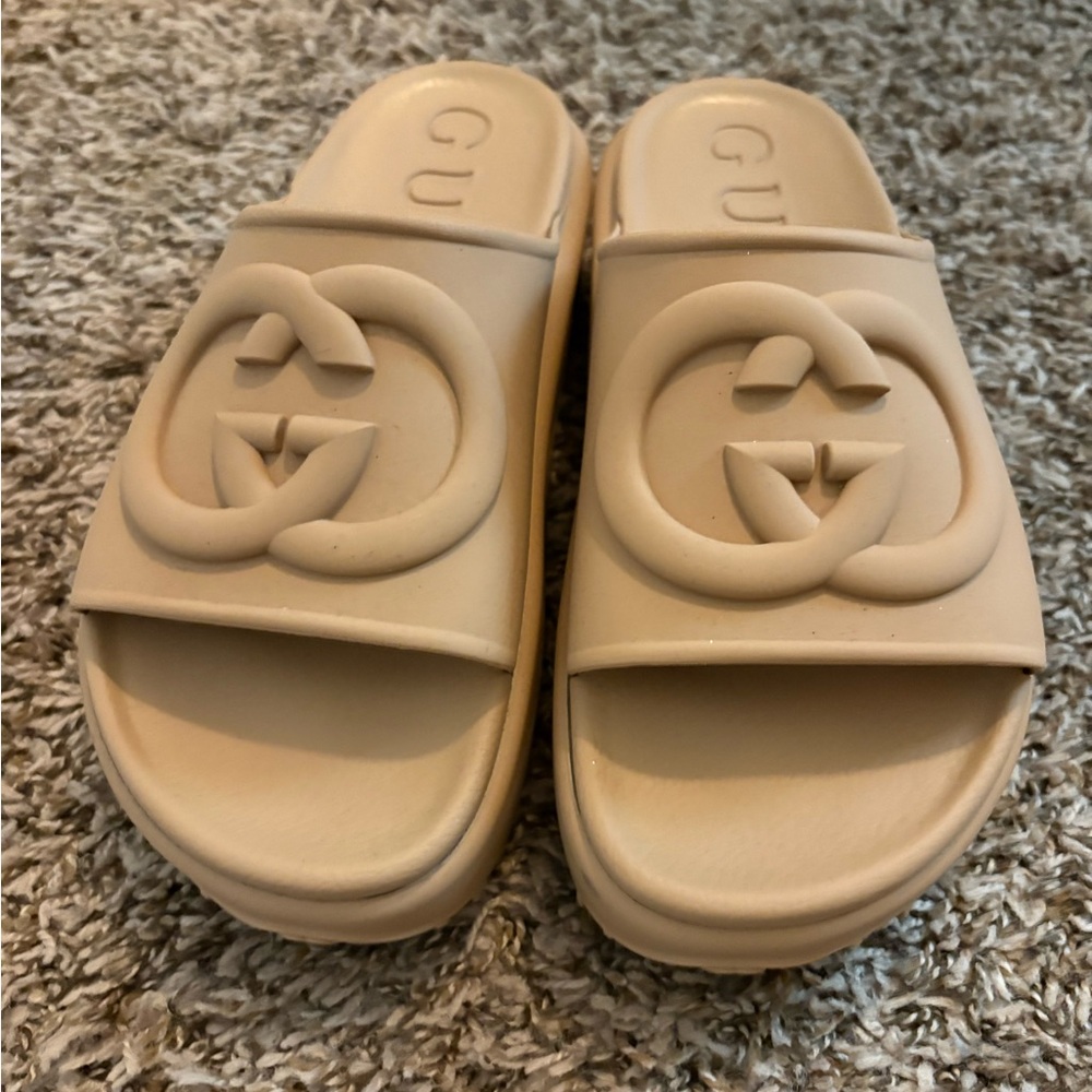 Gucci platform slides